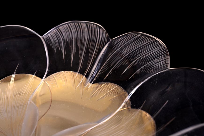 Maison CARDEILHAC, decorative plate in glass and gilt silver-3