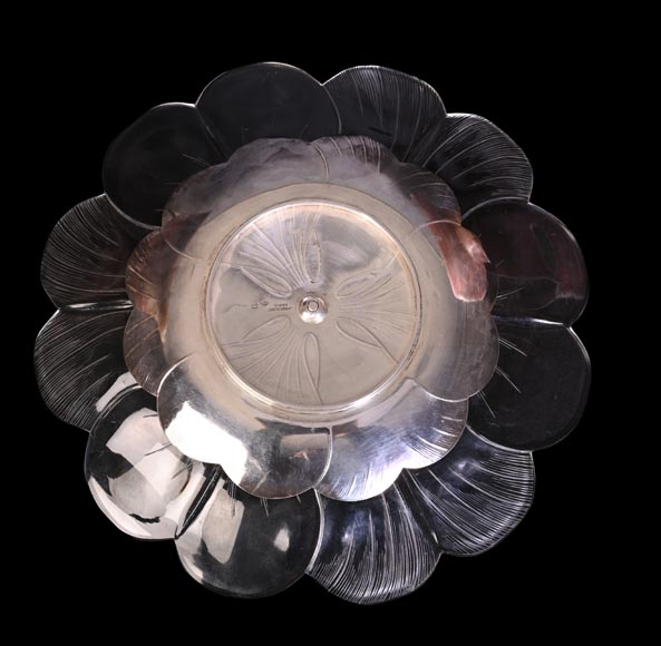 Maison CARDEILHAC, decorative plate in glass and gilt silver-5