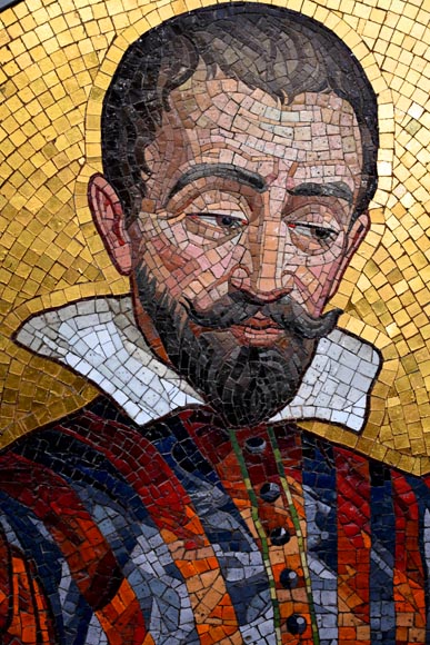 Antonio Salviati (Vicenza, 1816 – Venice, 1890), attributed to Mosaic portrait of Bernard Palissy-1