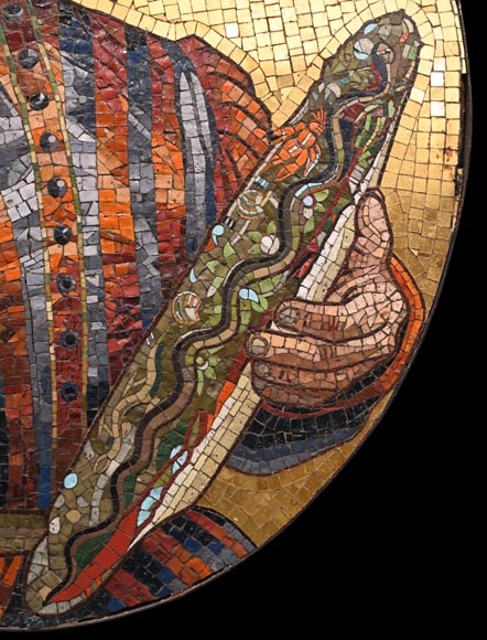 Antonio Salviati (Vicenza, 1816 – Venice, 1890), attributed to Mosaic portrait of Bernard Palissy-4