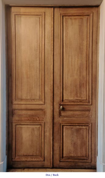 Set of 4 double doors in carved wood-7