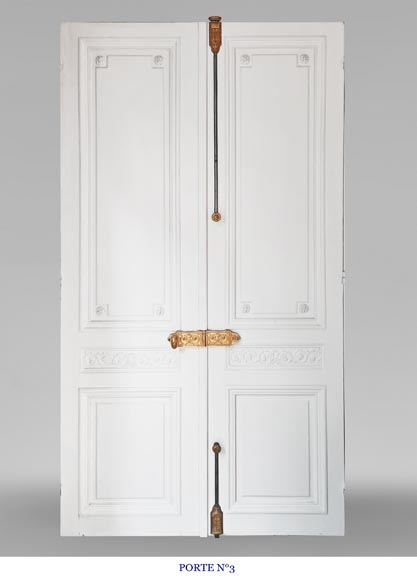 Set of 4 double doors in carved wood-14