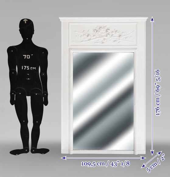 Louis XVI style trumeau with a rose crown-7