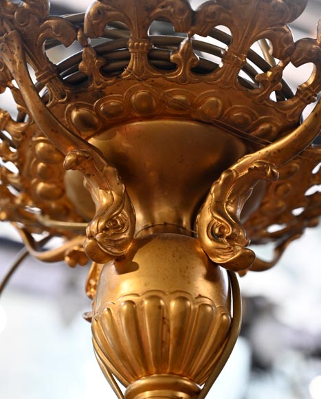 Napoléon III period gilt-bronze billiard chandelier-7