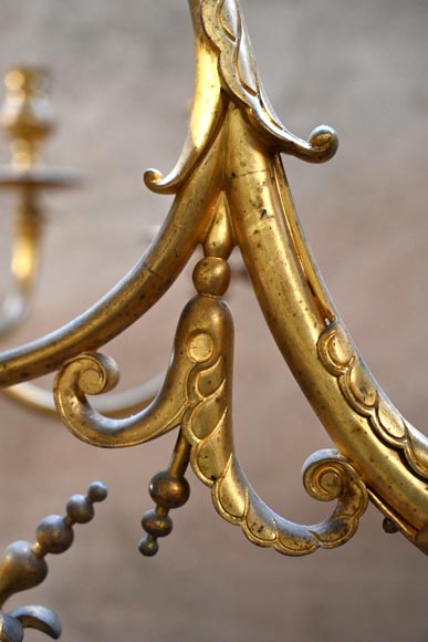 Napoléon III period gilt-bronze billiard chandelier-12