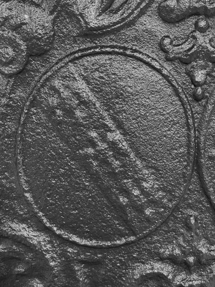 Fireplace plaque with crowned coat of arms Fireplace plaque with crowned coat of arms-4