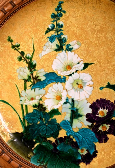 MILET & DIFFLOTH – Ornamental Glazed Ceramic Charger with Wildflower Decor-2