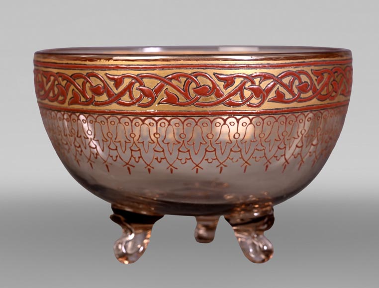 Philippe-Joseph Brocard (1831-1896), Oriental-style bowl, signed under the base.-0
