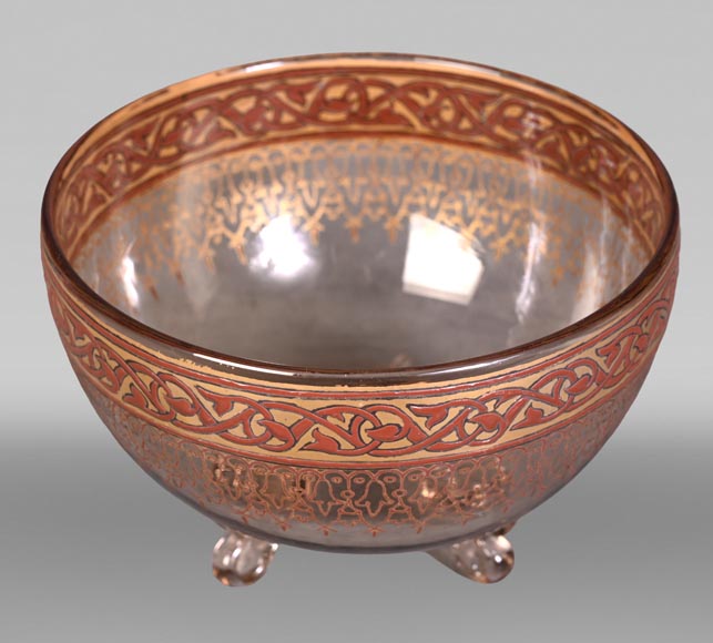 Philippe-Joseph Brocard (1831-1896), Oriental-style bowl, signed under the base.-1