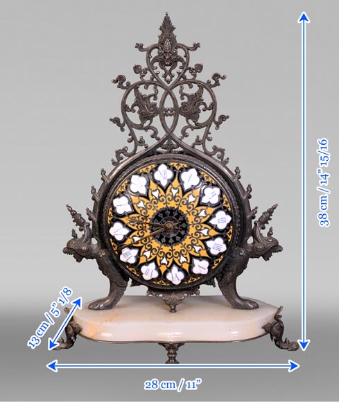 BOYE Charles, Table clock with orientalist decoration BOYE Charles, Table clock with orientalist decoration-10