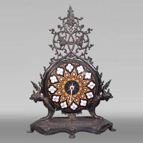 BOYE Ch, Orientalist Cloisonné Mantel Clock