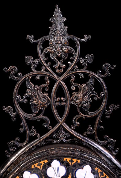 BOYE Ch, Orientalist Cloisonné Mantel Clock BOYE Ch, Orientalist Cloisonné Mantel Clock-1