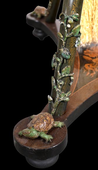 Polylobed work table with insects and butterflies-11