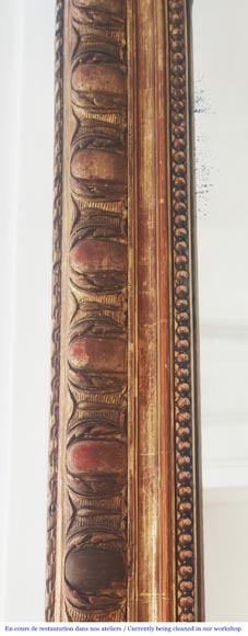 Louis XV style gilt trumeau with floral decoration-3