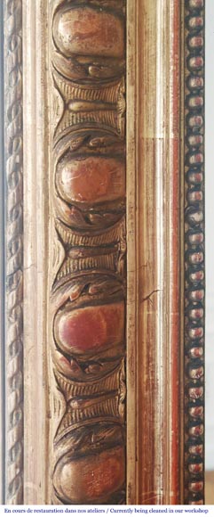 Louis XV style gilt trumeau with floral decoration-4