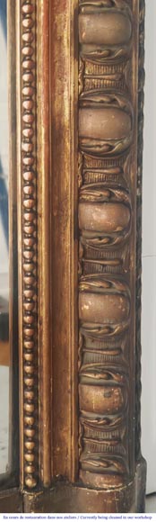 Louis XV style gilt trumeau with floral decoration-5