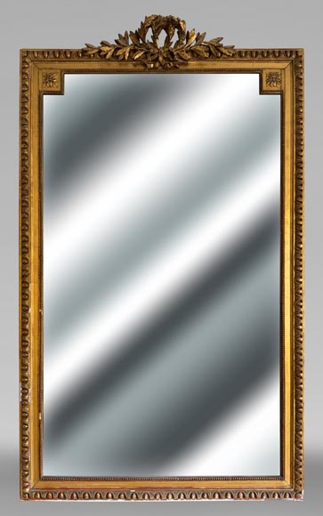 Louis XVI style trumeau decorated with a double laurel wreath-0