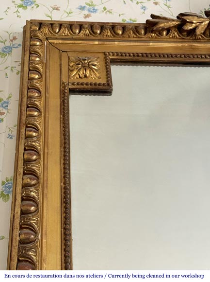 Louis XVI style trumeau decorated with a double laurel wreath-2