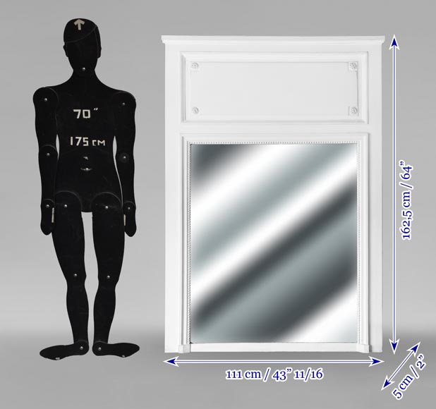 Louis XVI style trumeau with pearl decoration Louis XVI style trumeau with pearl decoration-5