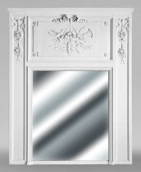 Louis XVI style trumeau with floral decoration Louis XVI style trumeau with floral decoration-0