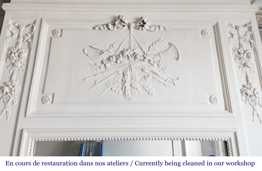 Louis XVI style trumeau with floral decoration Louis XVI style trumeau with floral decoration-1