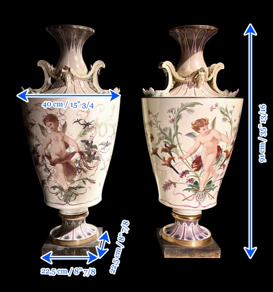 Sèvres Manufactory, Pair of Rhodes vases commissioned by the Household of Emperor Napoleon III-17