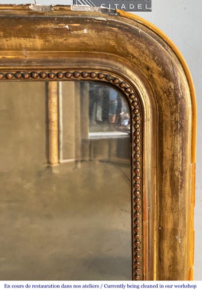 Gilded Louis XVI style trumeau with pearl thread-4