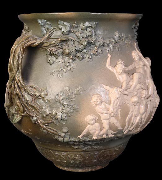 Louis Robert Carrier-Belleuse, “Bacchus and Ariadne at Naxos” Faience -6