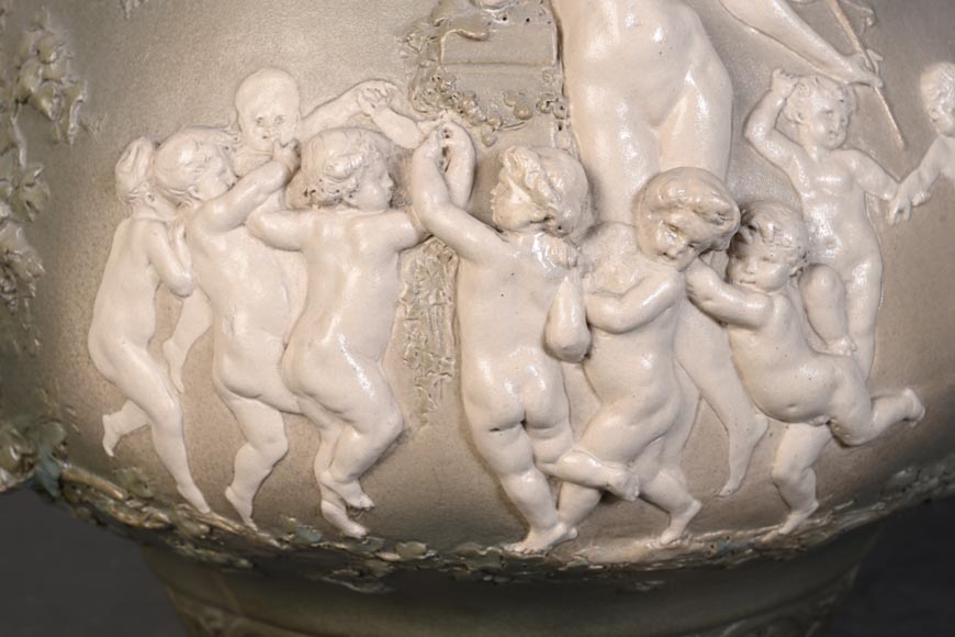 Louis Robert Carrier-Belleuse, “Bacchus and Ariadne at Naxos” Faience -17