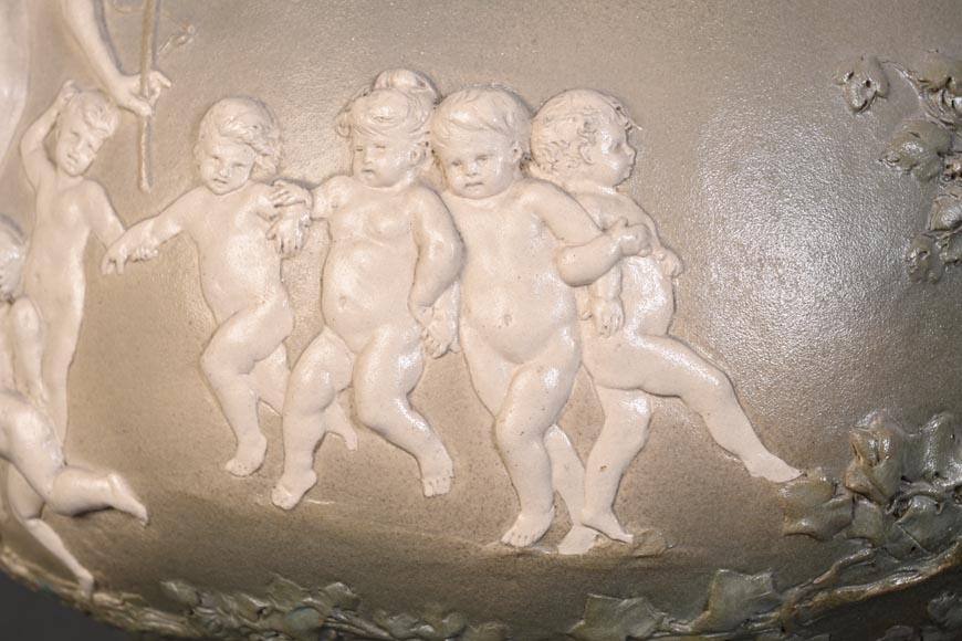 Louis Robert Carrier-Belleuse, “Bacchus and Ariadne at Naxos” Faience -18