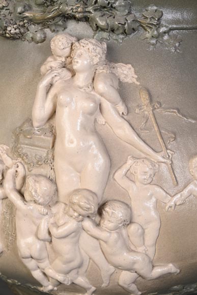 Louis Robert Carrier-Belleuse, “Bacchus and Ariadne at Naxos” Faience -19