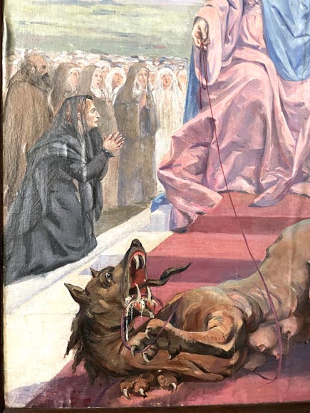 Charles-Édouard MAUGENDRE-VILLERS (1852-1922), Votive Triptych to the Virgin Mary, Protector against the Plague Charles-Édouard MAUGENDRE-VILLERS (1852-1922), Votive Triptych to the Virgin Mary, Protector against the Plague-5