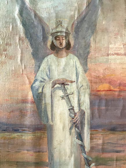 Charles-Édouard MAUGENDRE-VILLERS (1852-1922), Votive Triptych to the Virgin Mary, Protector against the Plague Charles-Édouard MAUGENDRE-VILLERS (1852-1922), Votive Triptych to the Virgin Mary, Protector against the Plague-10