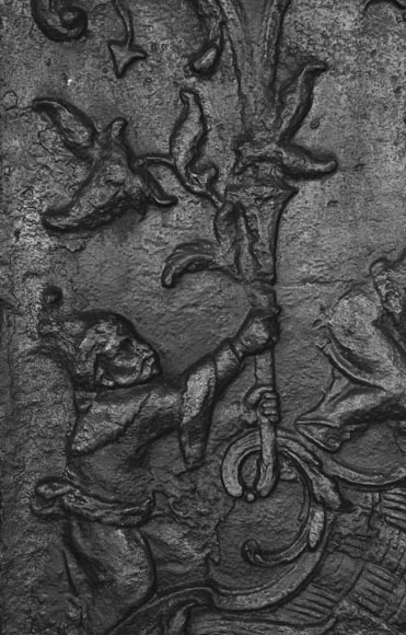 18th-century fireback featuring a chinoiserie design-6