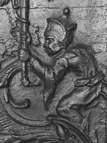 18th-century fireback featuring a chinoiserie design-7