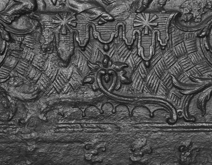 18th-century fireback featuring a chinoiserie design-8