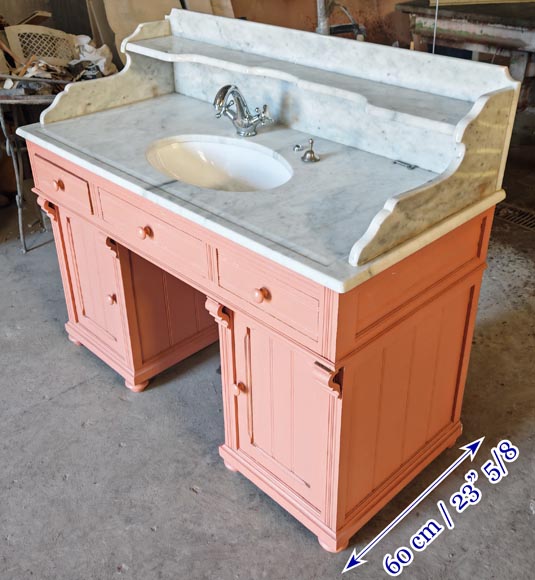 Napoleon III style washstand in marble and painted wood Napoleon III style washstand in marble and painted wood-2