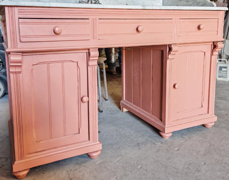 Napoleon III style washstand in marble and painted wood Napoleon III style washstand in marble and painted wood-5