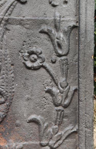 Fireback with geometric coat of arms Fireback with geometric coat of arms-7