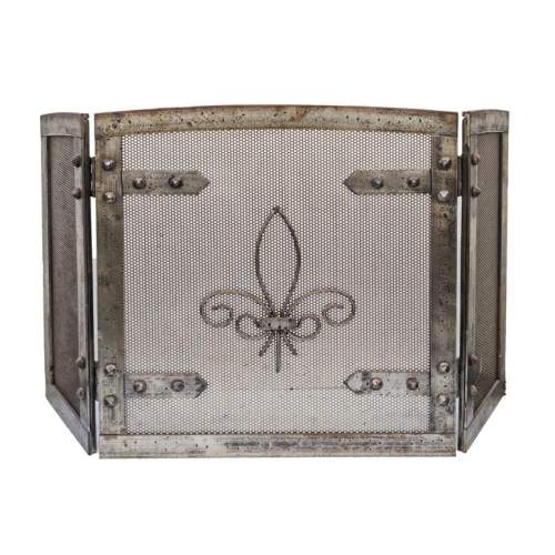 Modern spark screen decorated with a fleur-de-lis