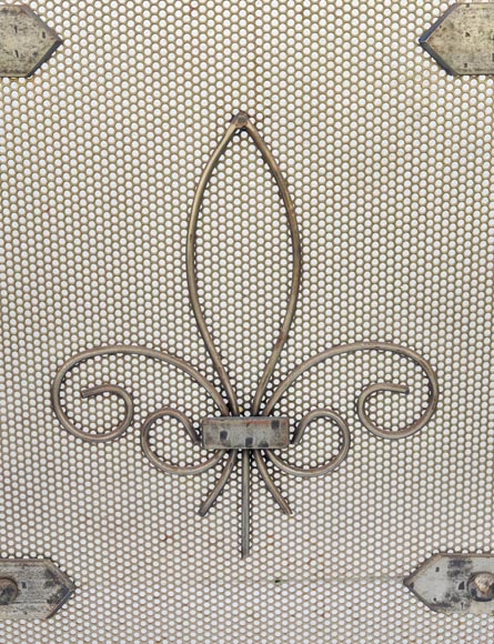 Modern spark screen decorated with a fleur-de-lis-2