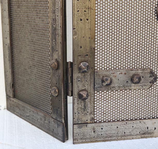 Modern spark screen decorated with a fleur-de-lis-3
