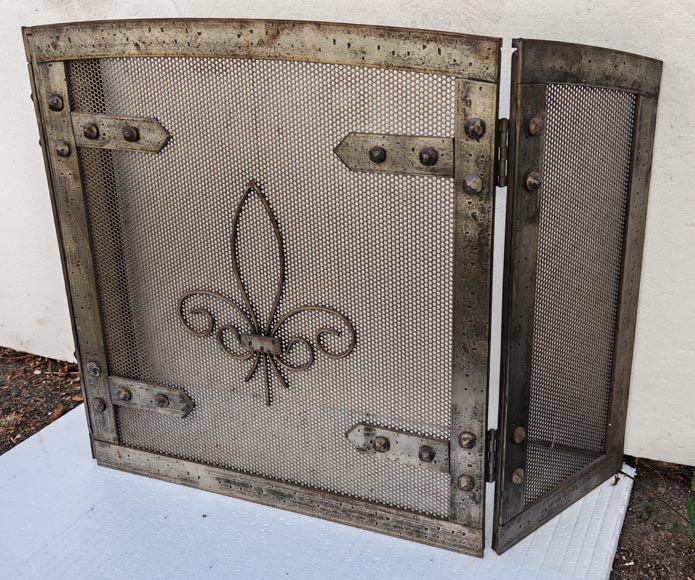 Modern spark screen decorated with a fleur-de-lis-4