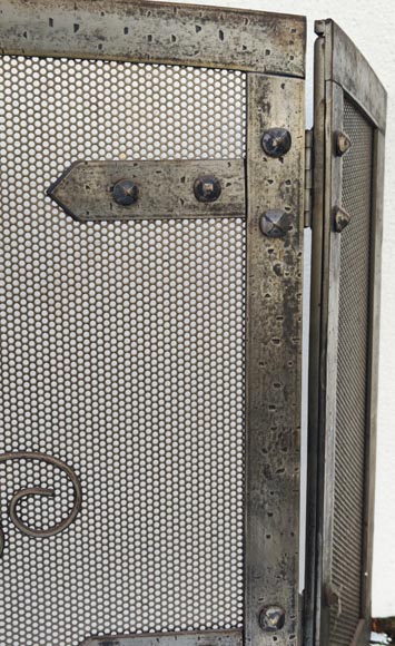 Modern spark screen decorated with a fleur-de-lis-5