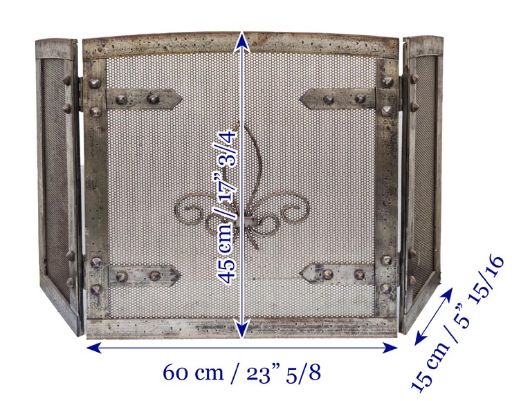 Modern spark screen decorated with a fleur-de-lis-6
