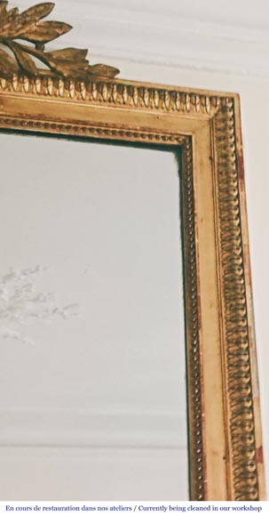 Napoleon III-style gilded pier mirror with foliate decoration Napoleon III-style gilded pier mirror with foliate decoration-1