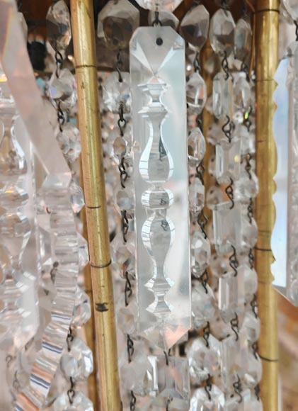 Gilt-bronze chandelier decorated with crystals Gilt-bronze chandelier decorated with crystals-6