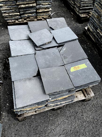 Very large set of approximately 100 m² of antique Belgian bluestone floor tiles Very large set of approximately 100 m² of antique Belgian bluestone floor tiles-9