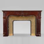 19th Century red Griotte marble mantel