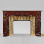 19th Century red Griotte marble mantel